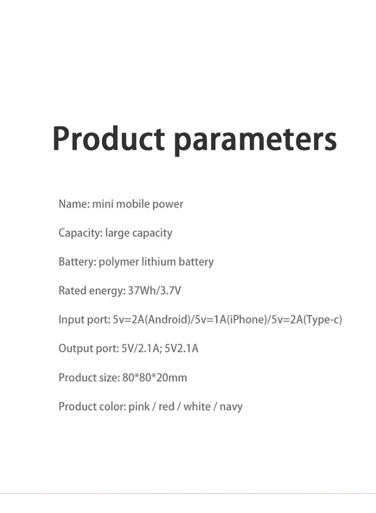 Power Bank - 10000mAh 10W