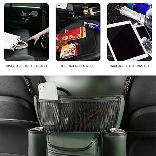 Car Storage Bag - Center Console Leather Large Capacity