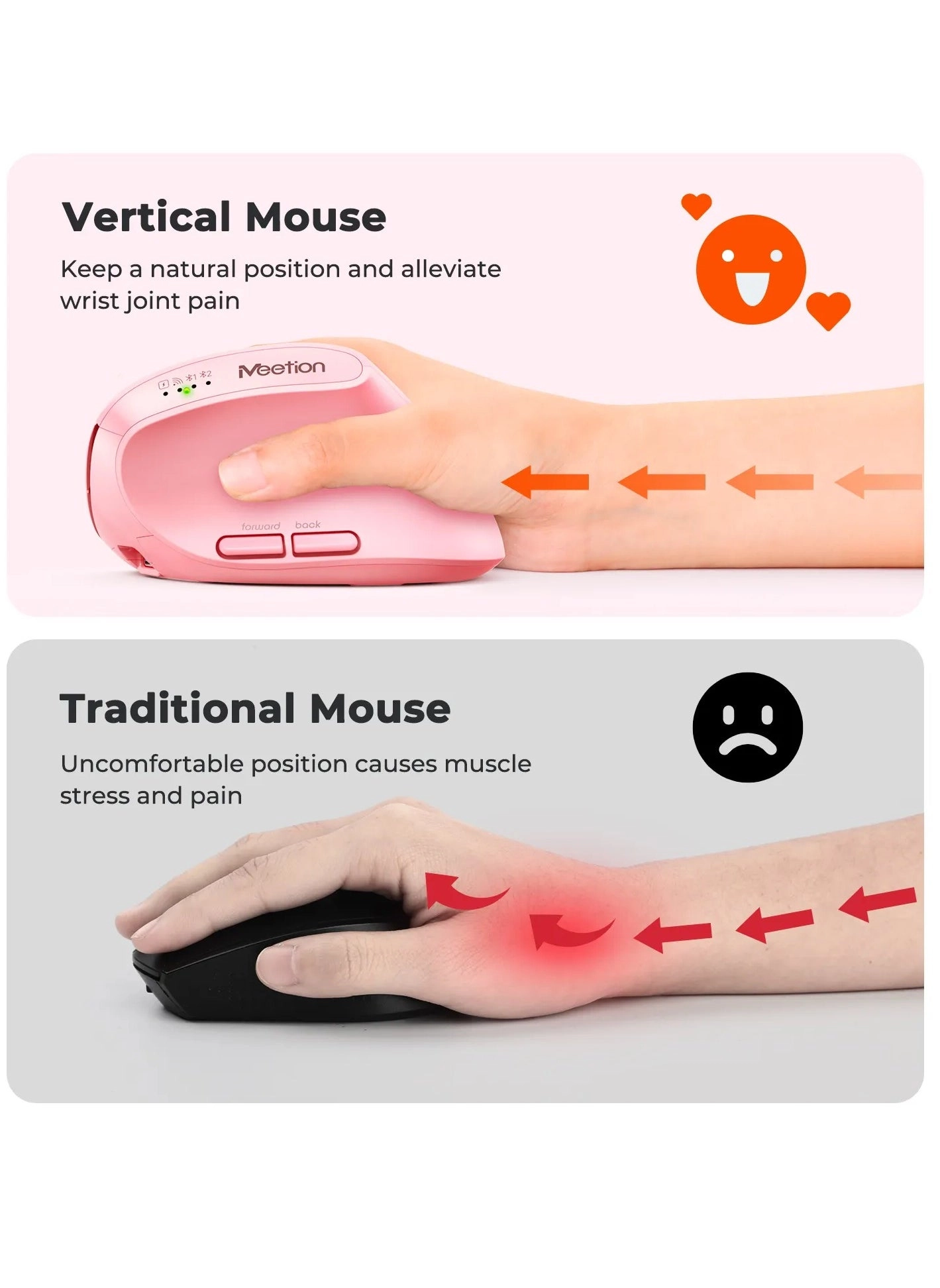 BTM008 Ergonomic Mouse - Wireless
