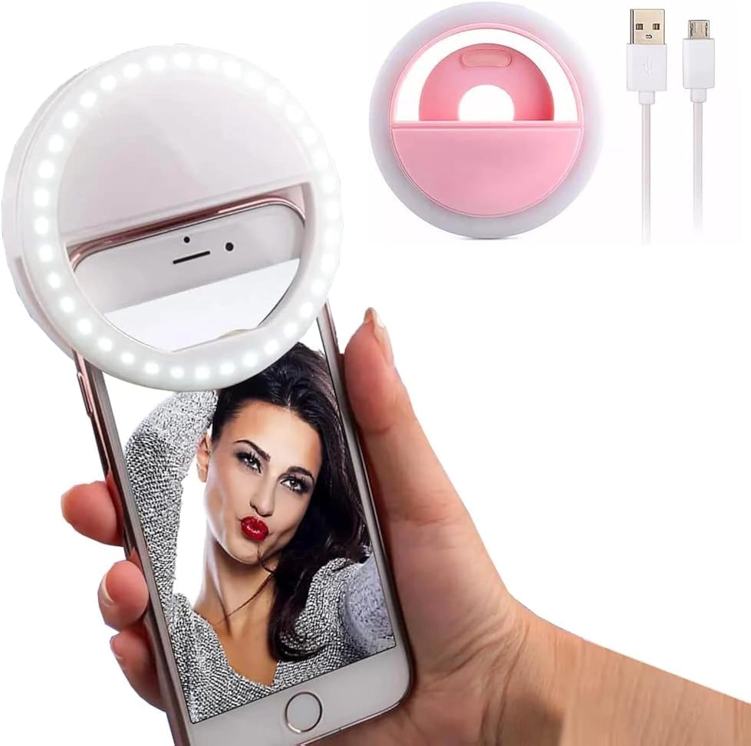 184 Selfie Ring Light - 36 LED Flash Lamp Clip