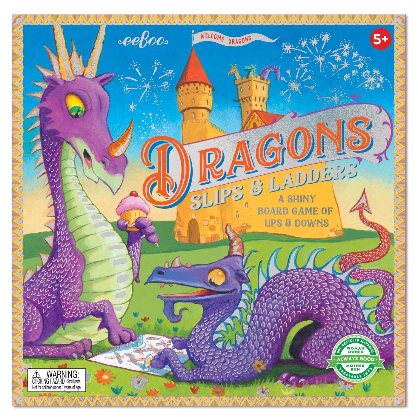 eeBoo Dragons Slips & Ladders