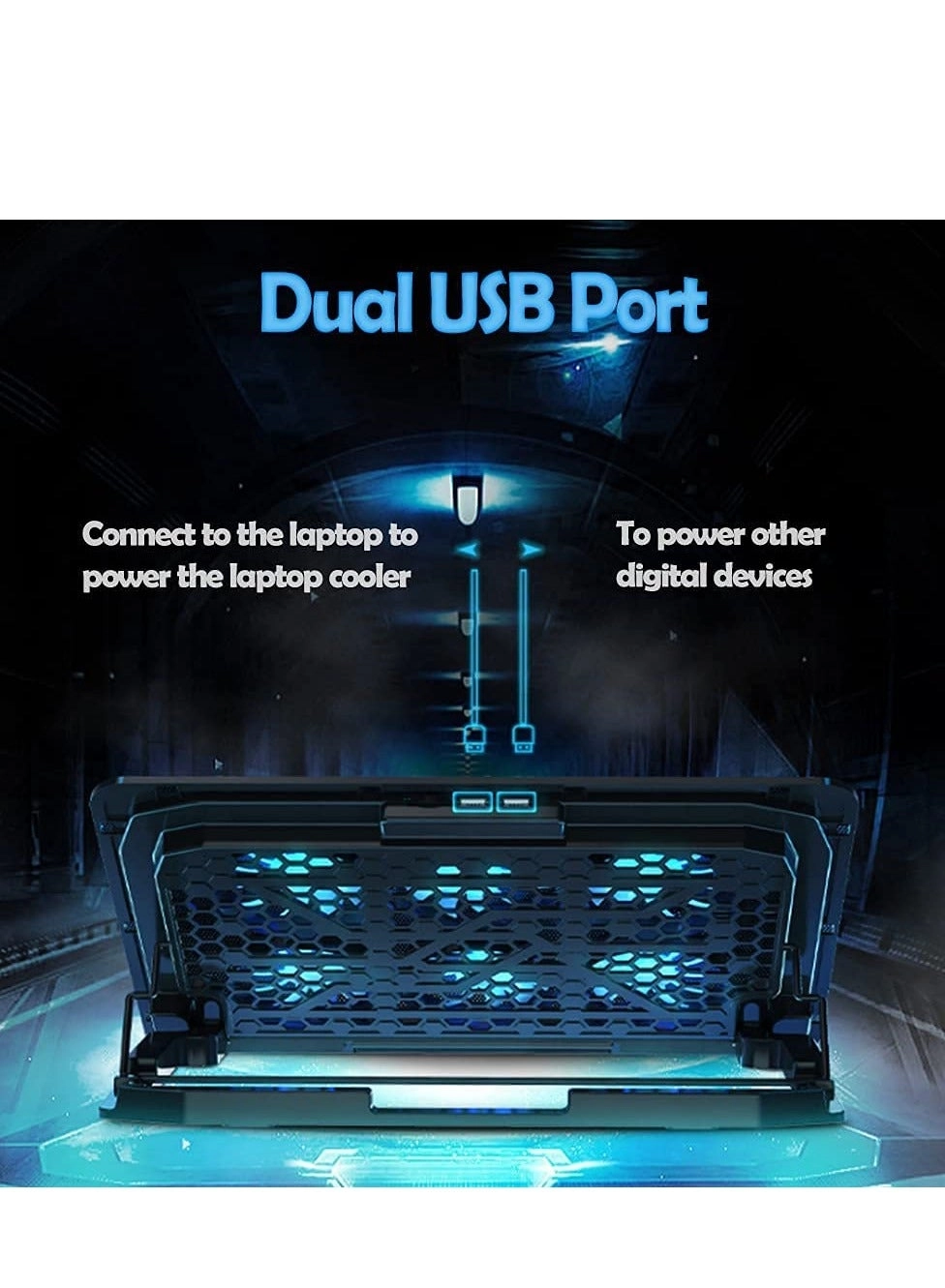 Laptop Cooling Pad - Black LED