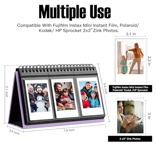 2x3" 96 Pockets Vegan Leather Photo Album