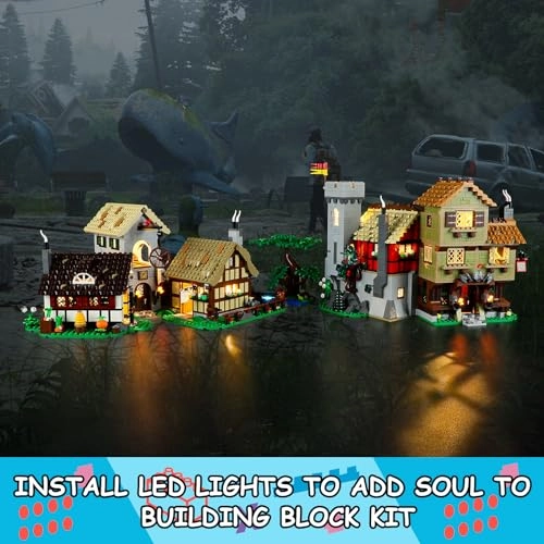 LED Light Kit for LEGO 10332 Medieval Town Square Set - Plastic 1 5v