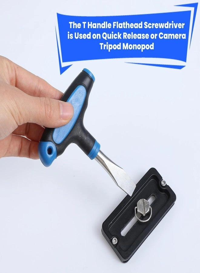 T Handle Flat Head Screwdriver Set - 2PCS