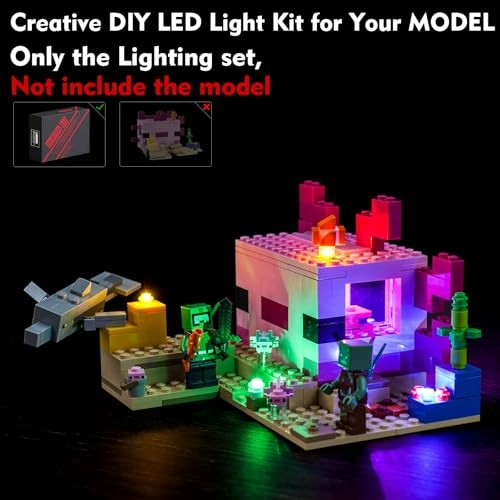 Light Kit for LEGO Minecraft Axolotl House 21247