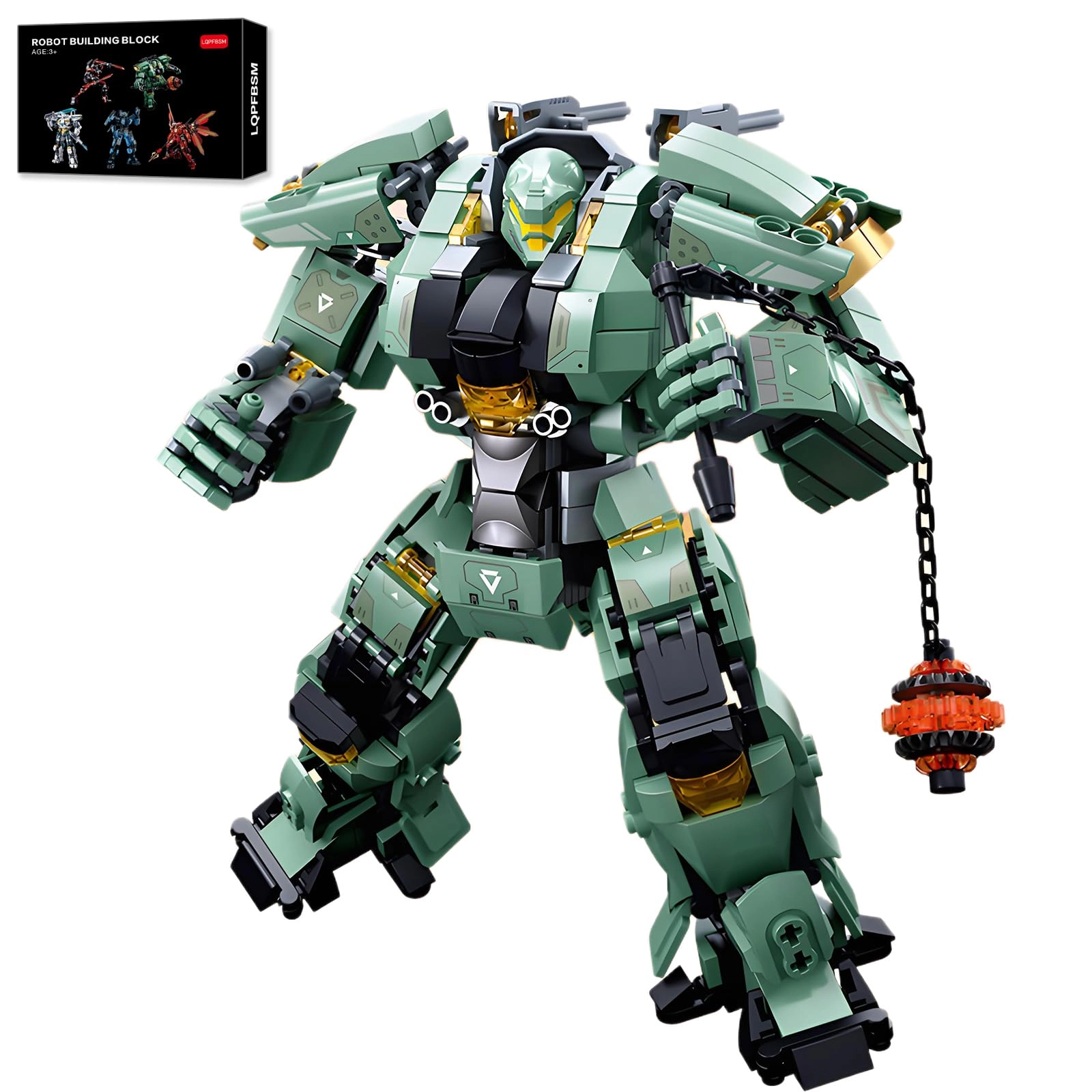 LQPFBSM Heavy Mecha - Green Armored Robot