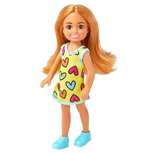 Chelsea Small Doll - 6-inch Blonde Ponytail Yellow Heart-Print Dress Ages 3+