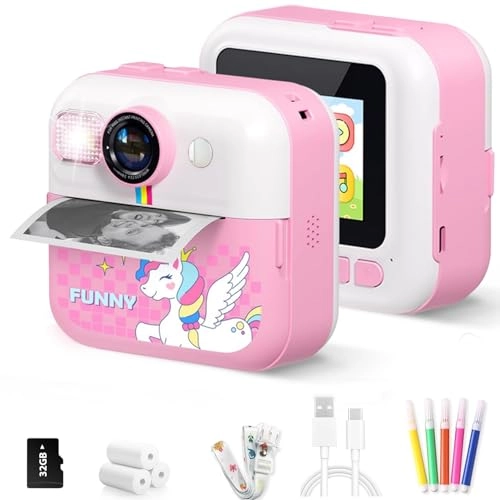 Kids Camera - Instant Print Pink