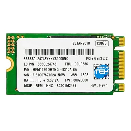 (Refurbished) SIM - ART - 18152 - 128GB M.2 2242