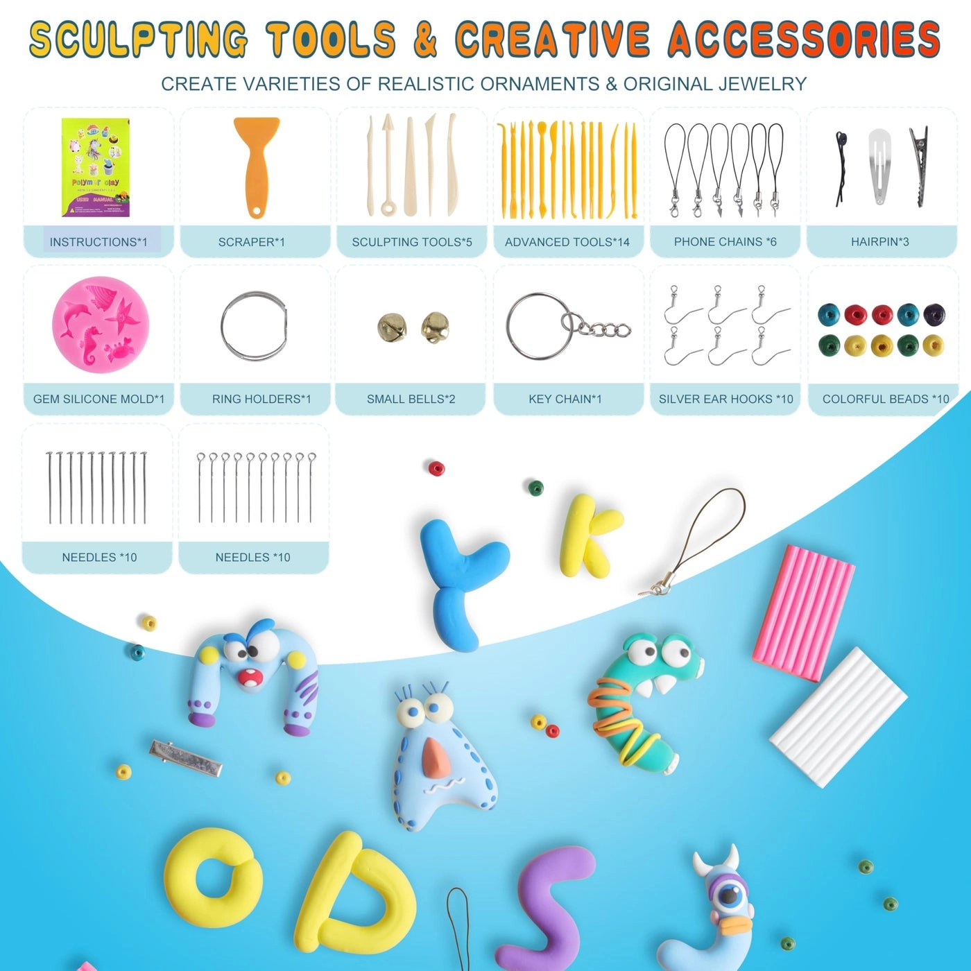 Polymer Clay Kits - polymer 1.2712 Kg