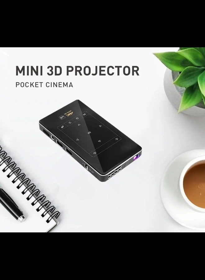 BP09 Portable Mini Smart Projector with 4K Ultra HD, DLP Technology, Android 9.0, and Bluetooth 4.1 – LED Home Cinema Video Beamer