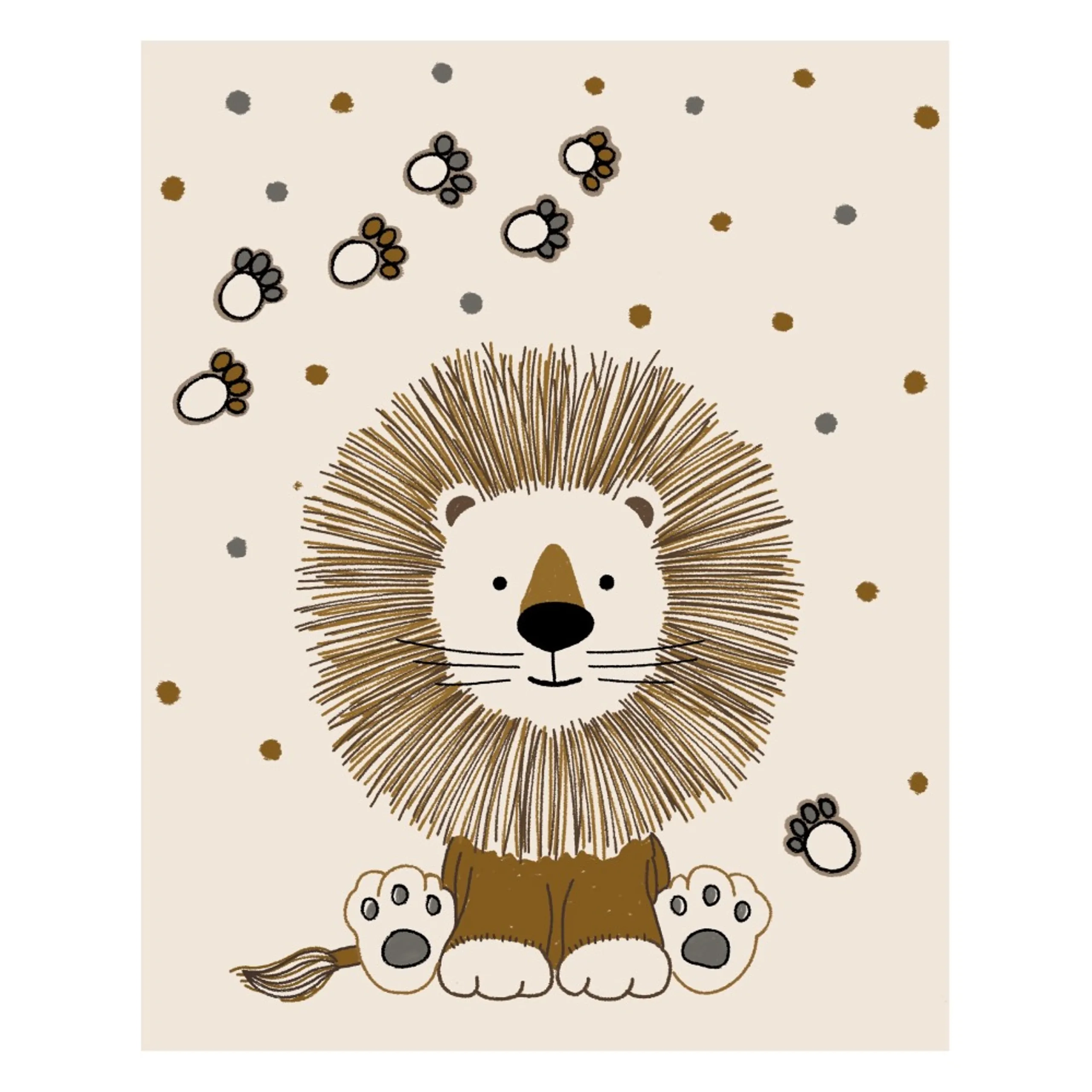 Factory Price Lion and Paw Kids Cushion Play Mat - 0 month