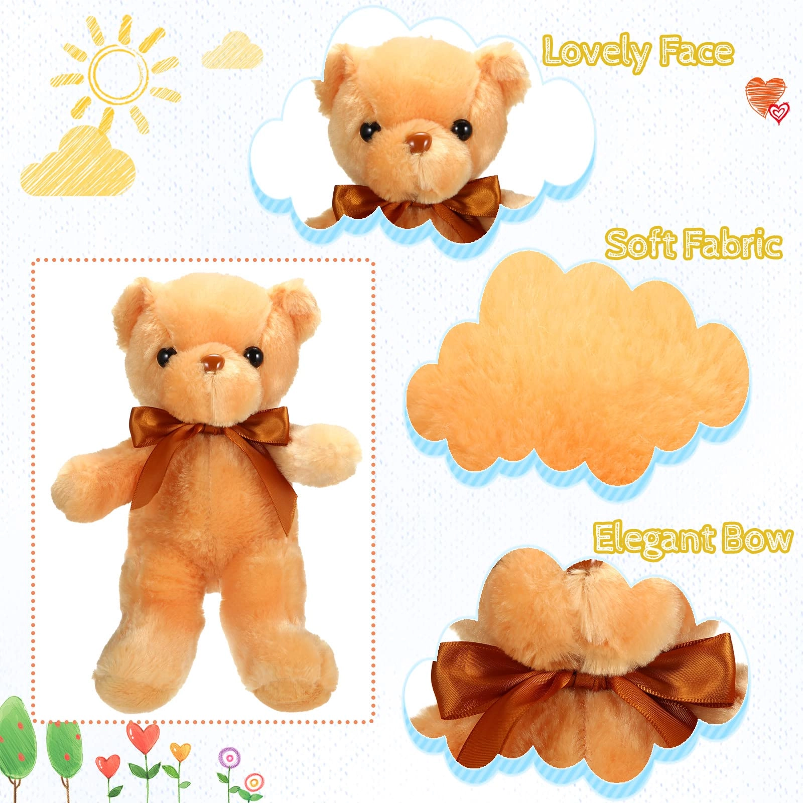 Teddy Bears - 10 Pcs 12 Inch