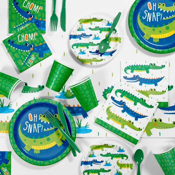 Alligator Hanging Paper Fan - 3-Pieces Birthday Party