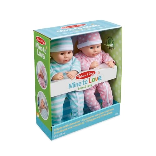 Luke & Lucy Twin Baby Dolls - 15-inch Boy and Girl Ages 18 months+