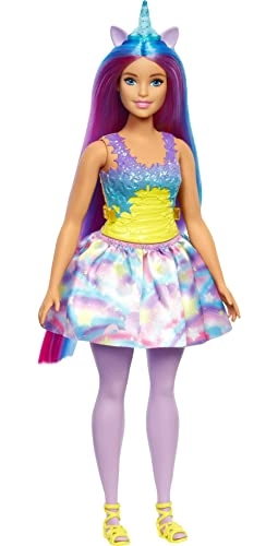 Barbie Dreamtopia Unicorn Doll - Curvy Blue & Purple Hair Ages 3+