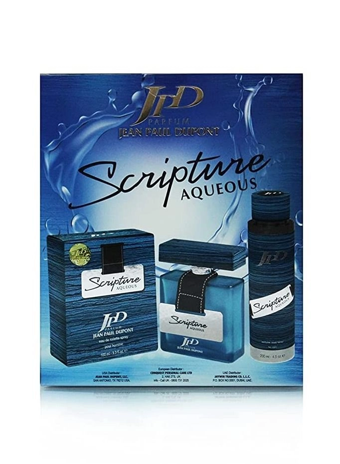 Scripture Aqueous - Eau de Toilette 100ml + Body Spray - 200ml