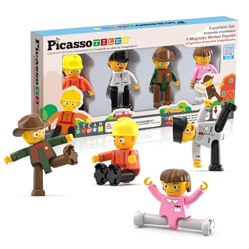 Magnetic Profession Character Action Figures Creative Thinking Hand-Eye Coordination - 3 years+ 4 pieces