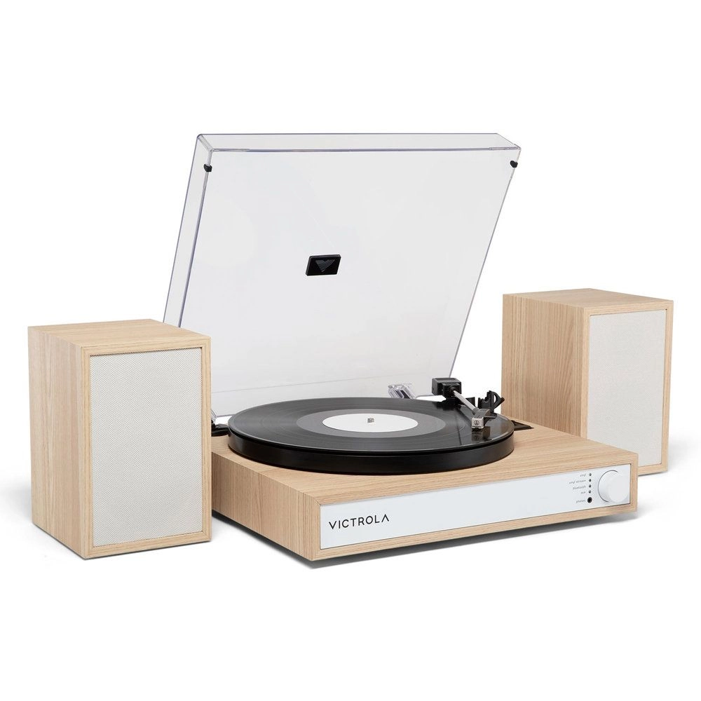 Victrola Harmony Shelf System Turntable - Full-size belt-driven Bluetooth