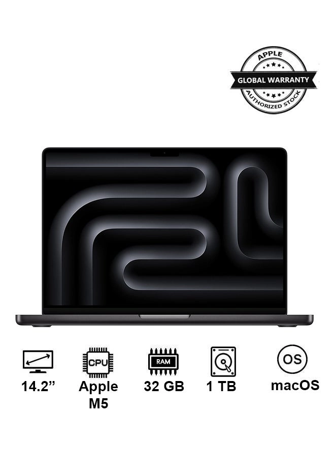 Apple MacBook Pro MJ3E4AB/A - 14.2'' M5 Chip10-Core CPU 32GB DDR4 1TB SSD