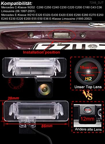 Rear View Camera - Night Vision 1280 x 720 pixels