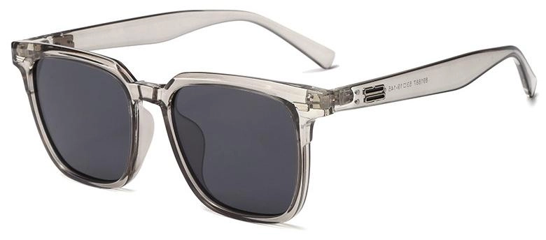 Veil Polarized Aviator Sunglasses - 57 mm transparent gray frame