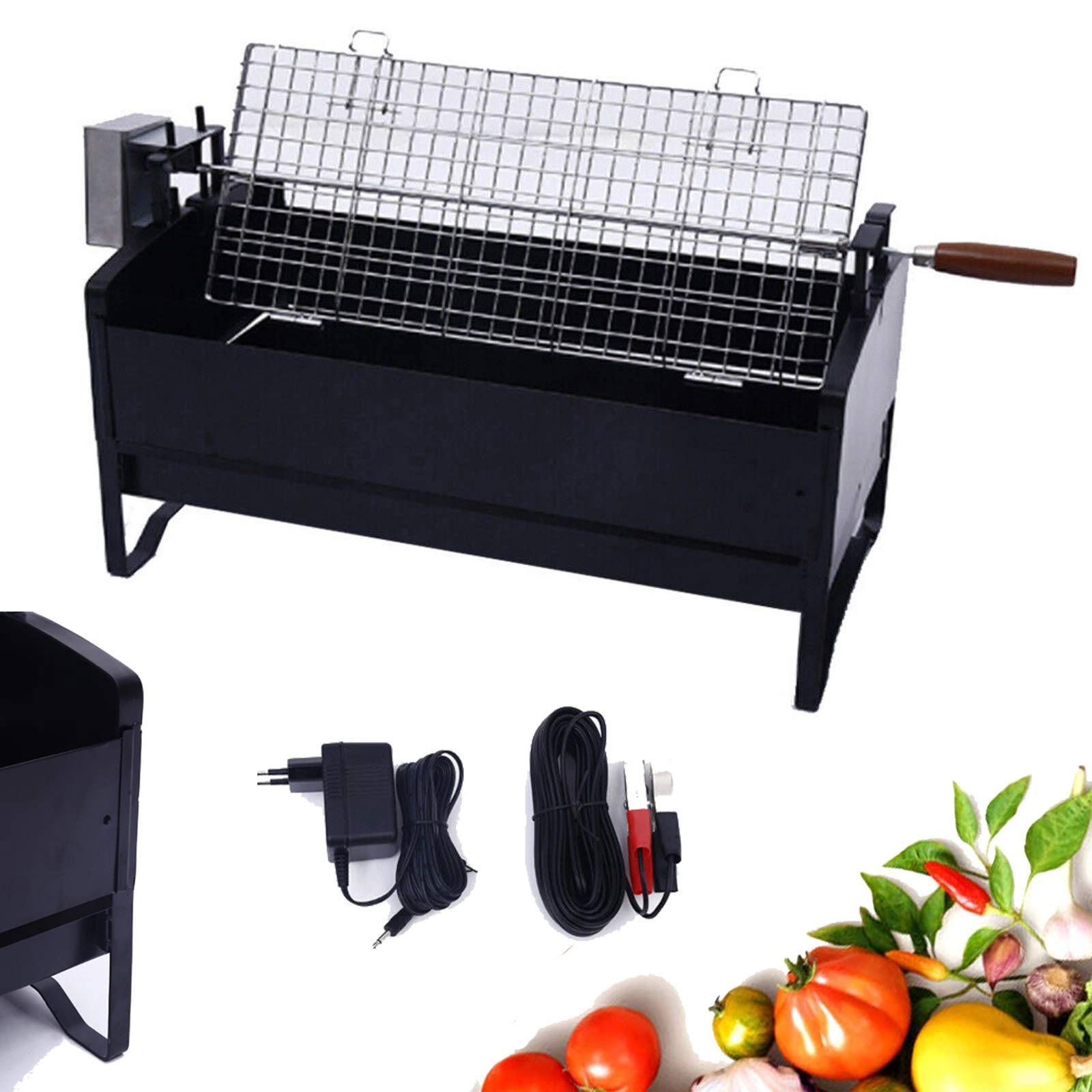 PSVTAS Foldable Portable Camping BBQ Grill - Charcoal/Electric