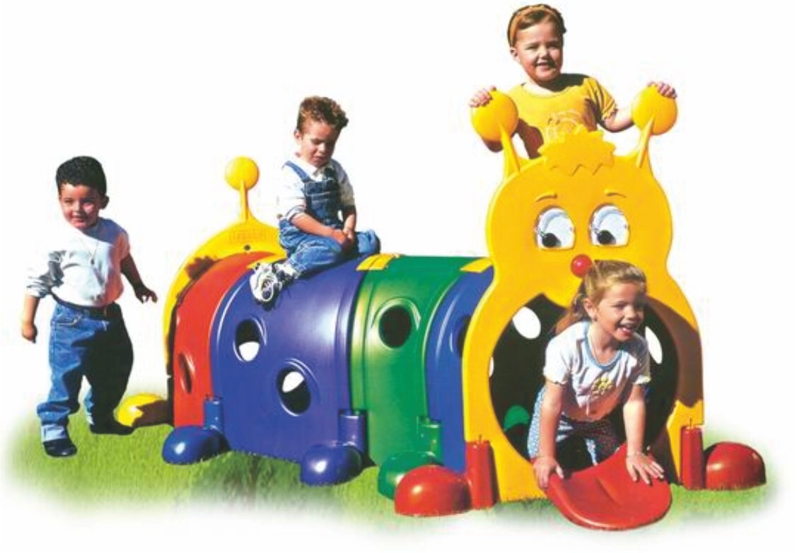 Caterpillar shape Tunnel - 210x100x108cm colourful