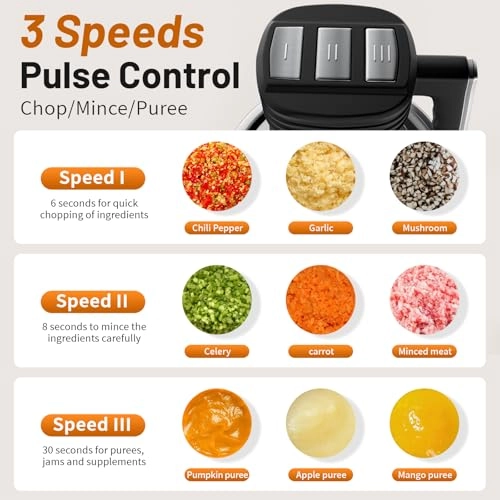 Electric Food Processor - 8 Cup+8 Cup 300 watts