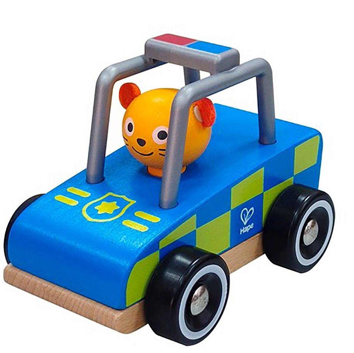 Wild Riders Police Car - Wooden Blue Suitable for 18 months & above