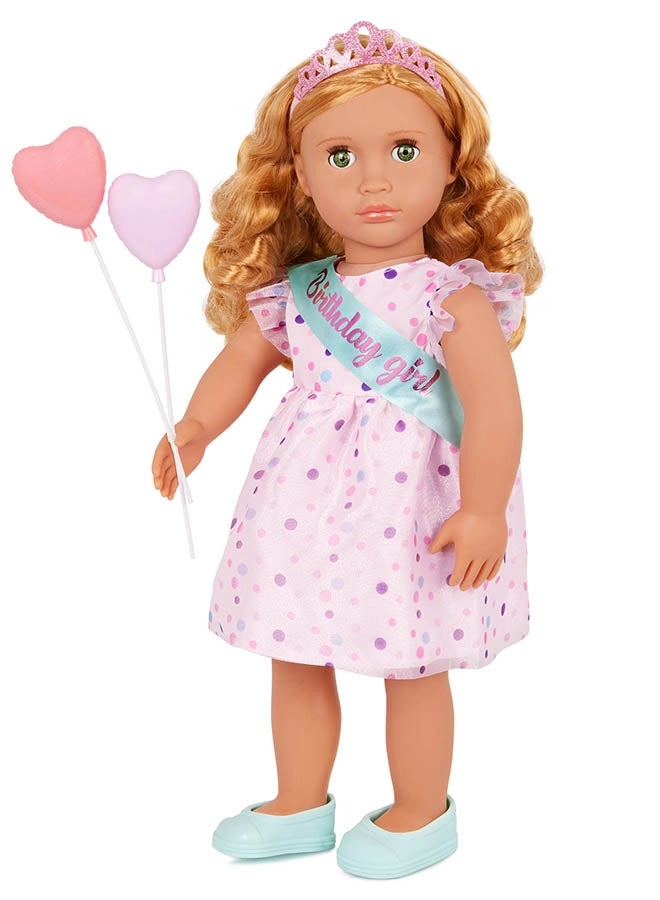 Esme Doll - 18 Inch Frilly Party Dress And Shoes Ages 3+