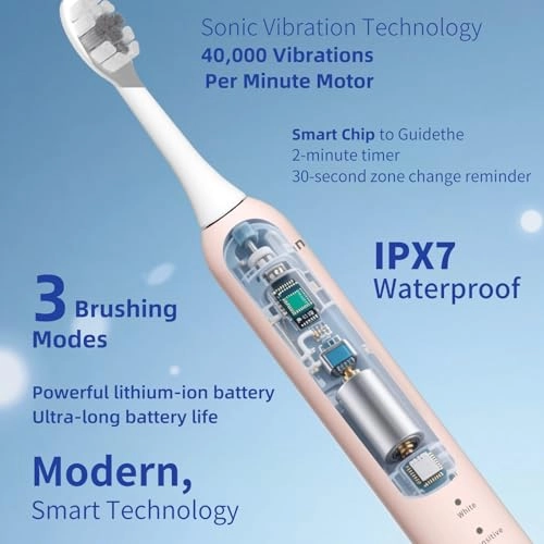 H13 - 40,000 vibrations 8 brush heads IPX7 Waterproof