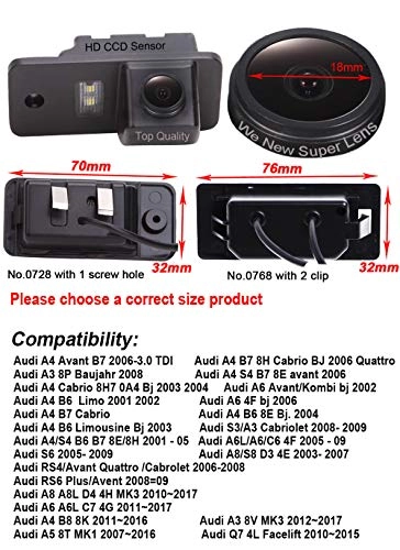 1000TV Lines Starlight Super Pro HD Reverse Camera - Night Vision 1280 * 720 pixels