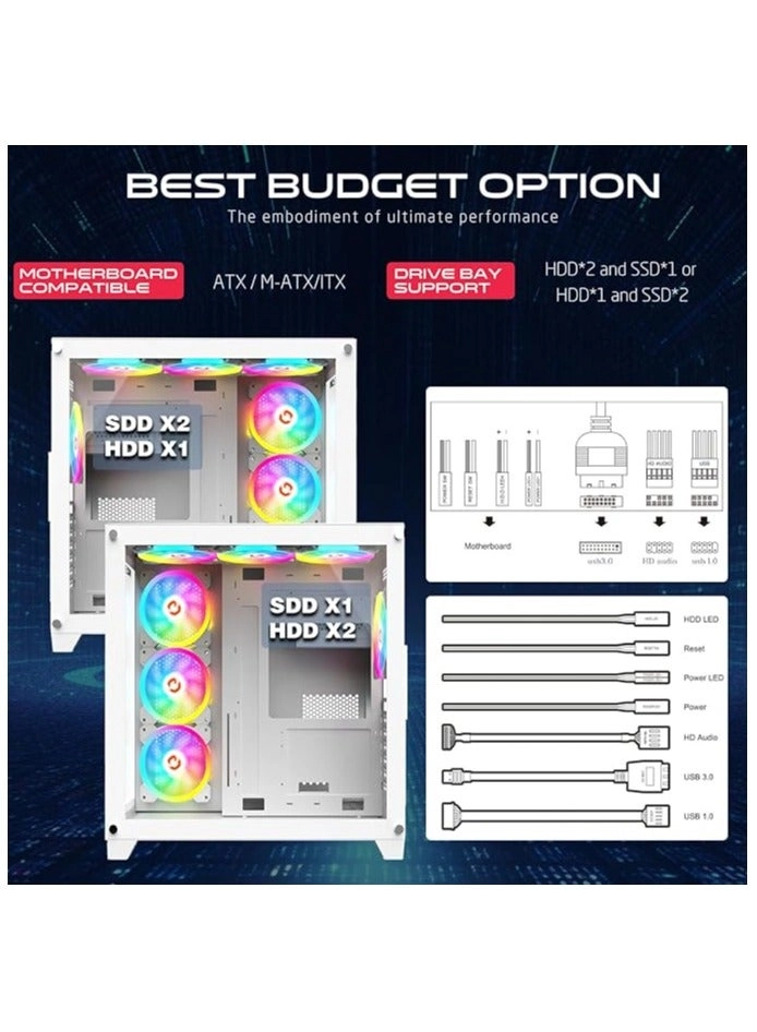 Emperor Arctic IV - Side window Mid Tower