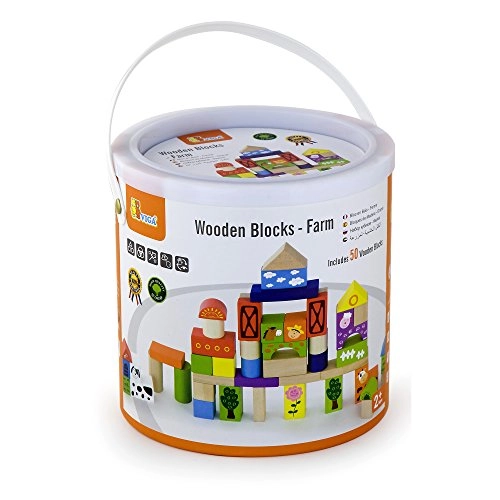 Wooden Blocks - Farm 50pcs