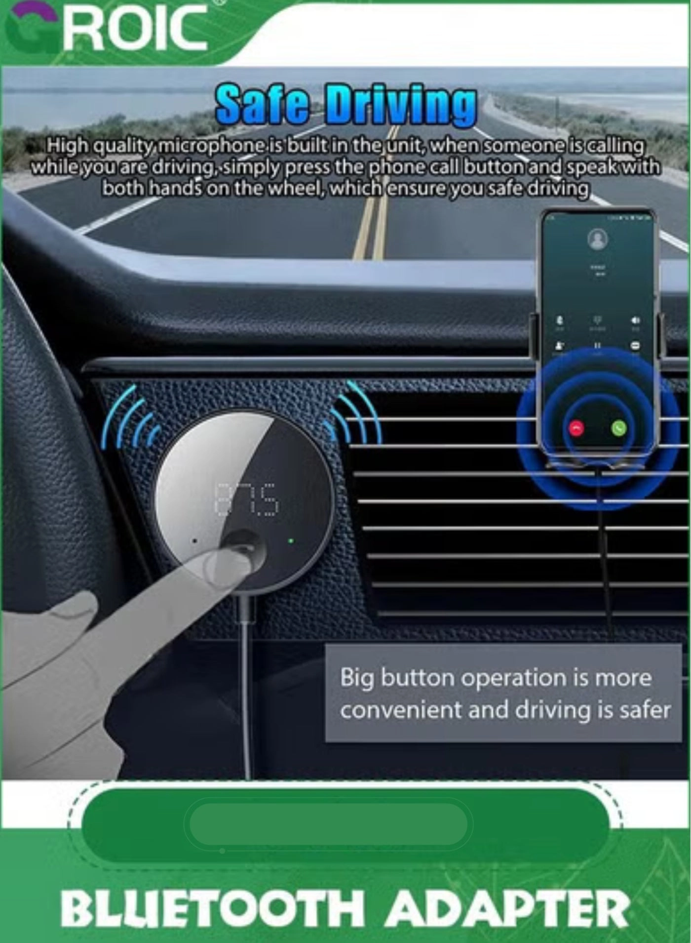 2 in 1 Car Bluetooth Receiver - Bluetooth 5.1 AUX