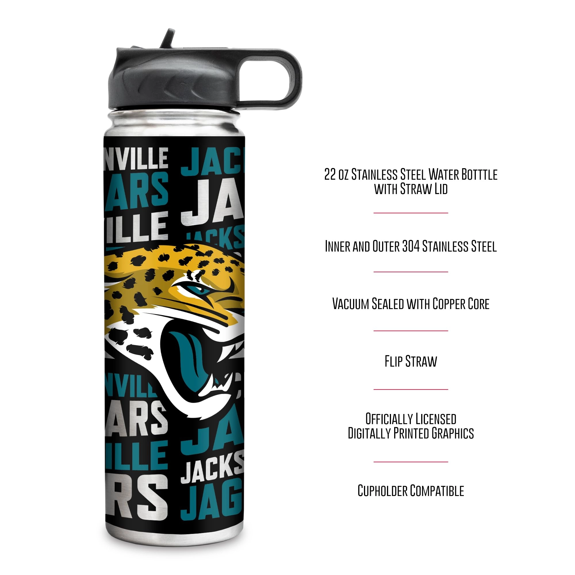 Stainless Steel NFL Football Tumbler - 650ml