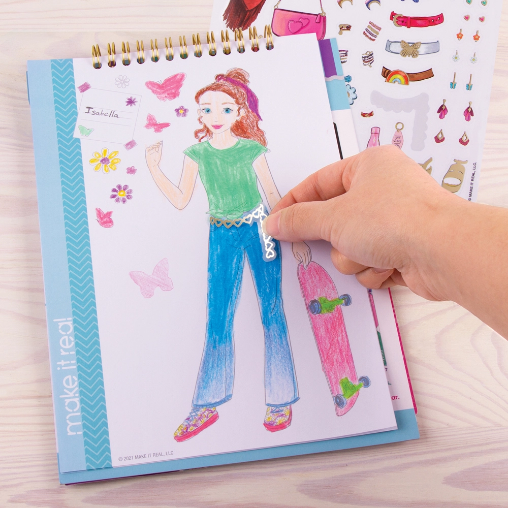 Blooming Vibes Fashion Design Sketchbook