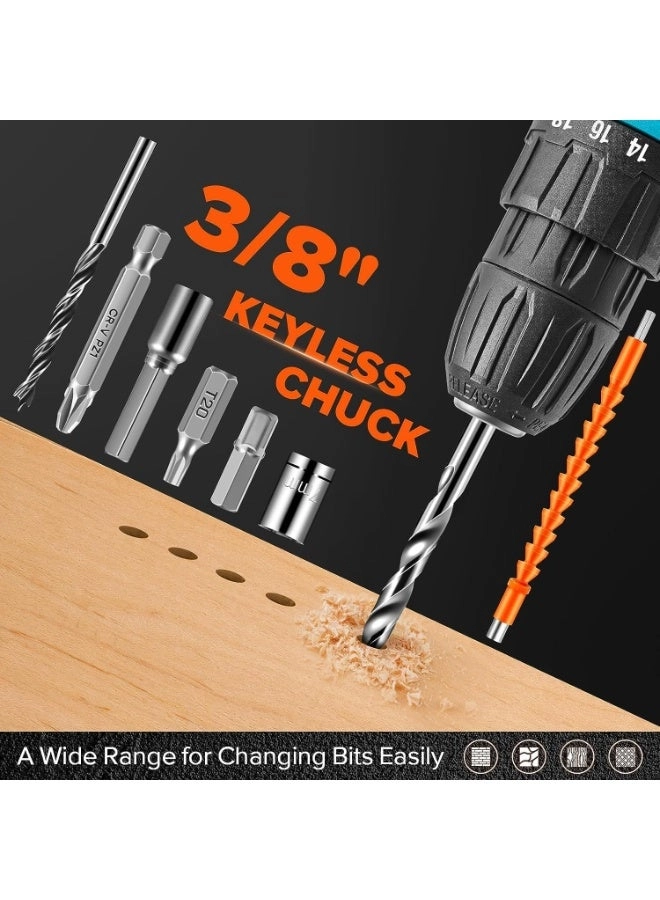 Cordless Drill Set - 1.5 Amp Hours