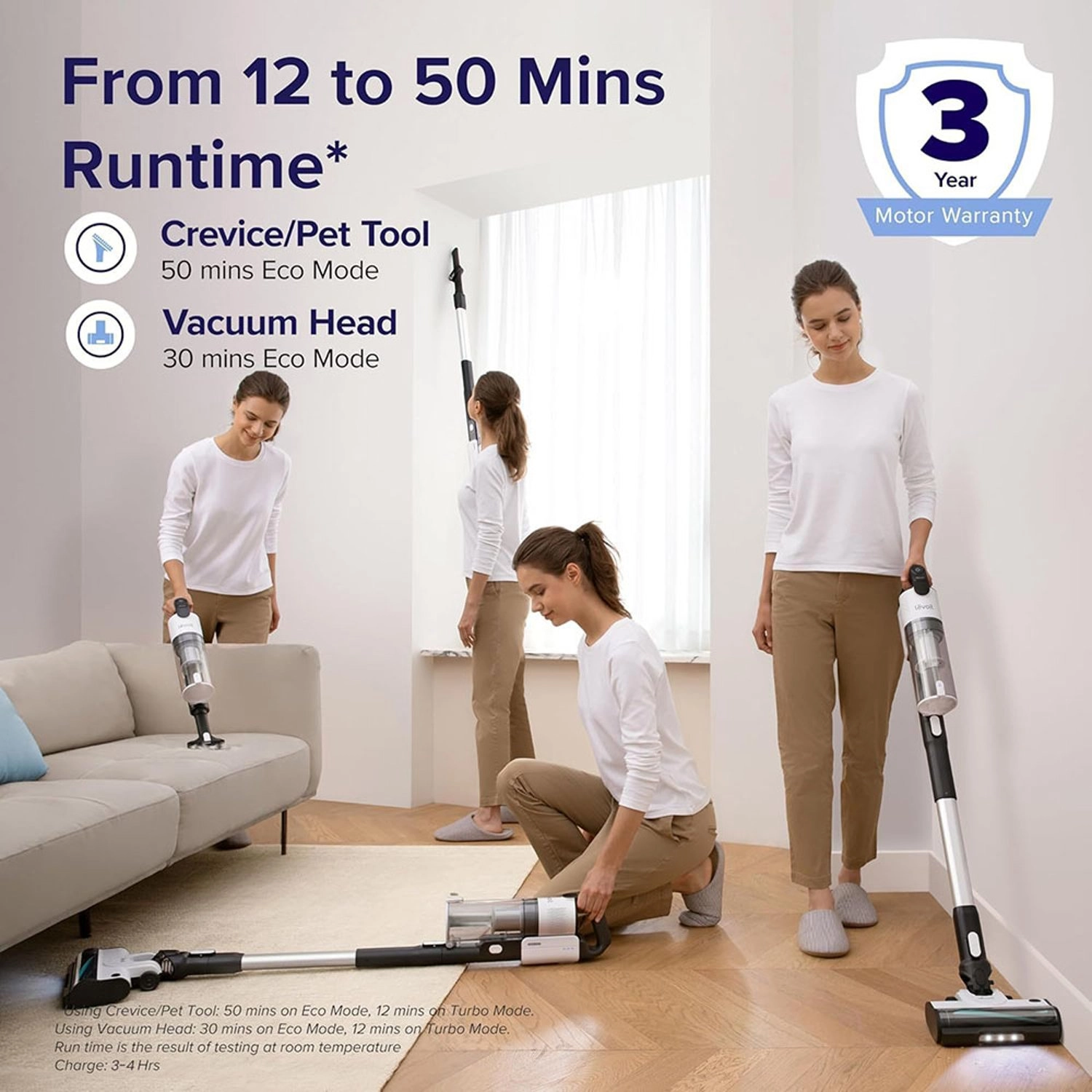 LSV-V201-WUK - Cordless Stick Vacuum Cleaner 50 minutes