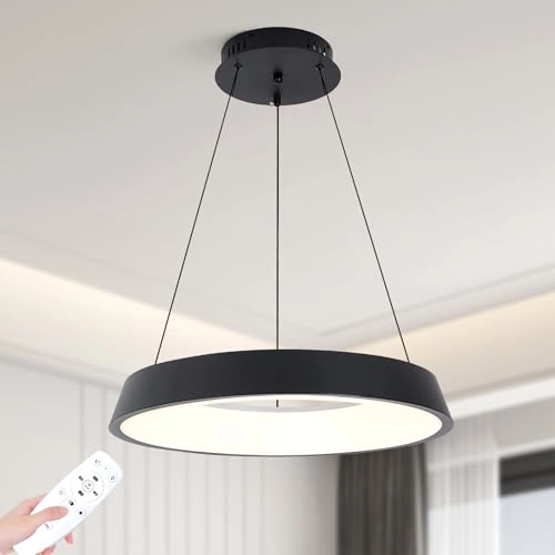 Round LED Chandelier - 3000K–6000K Dimmable