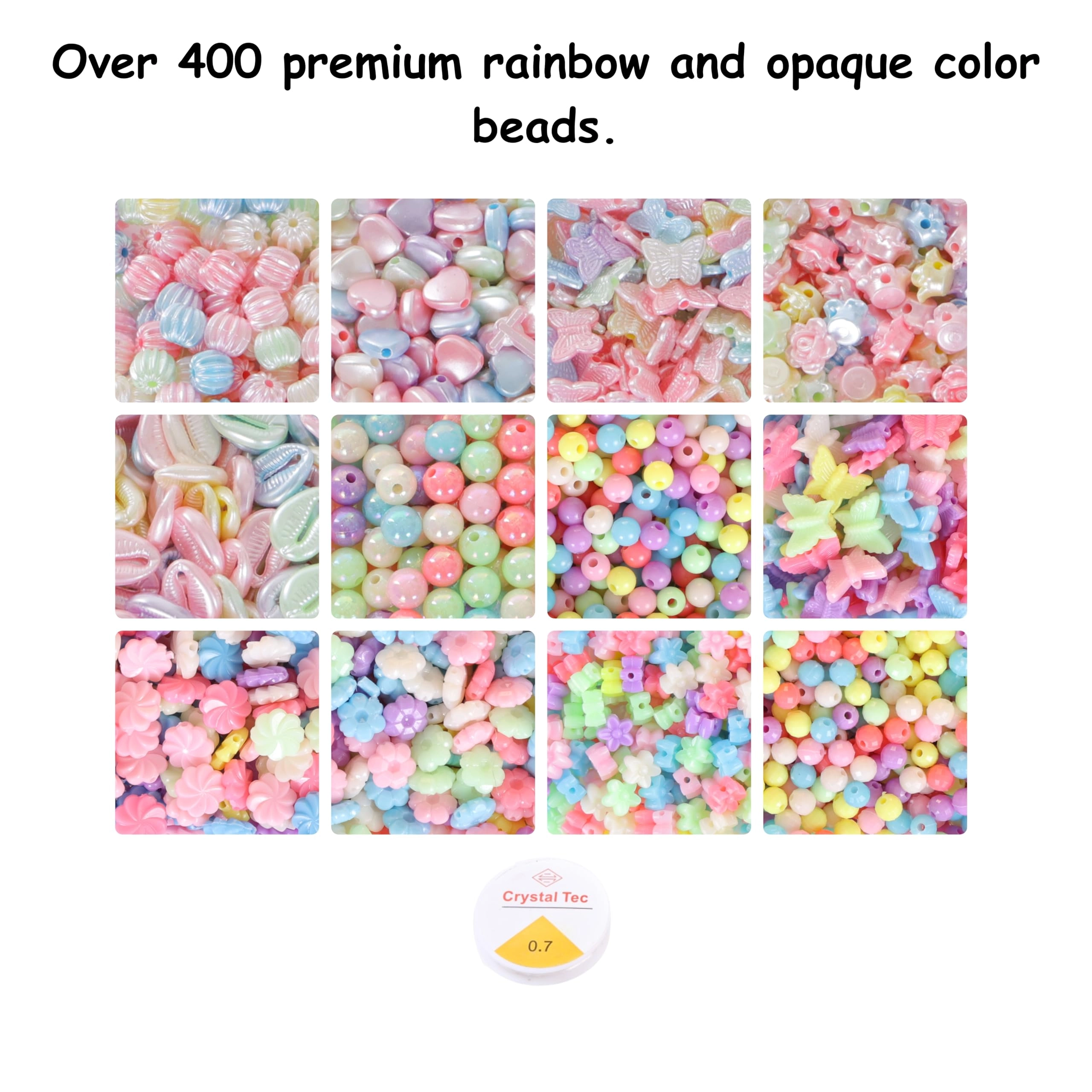 Bracelet Making Kit - 12 Types 10m Elastic Thread