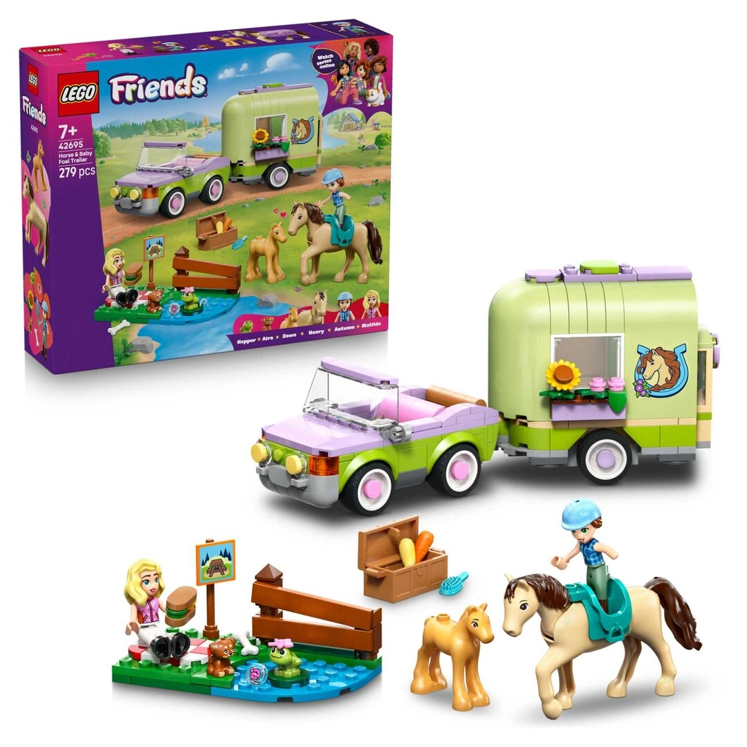 Friends Horse & Baby Foal Trailer (42695)