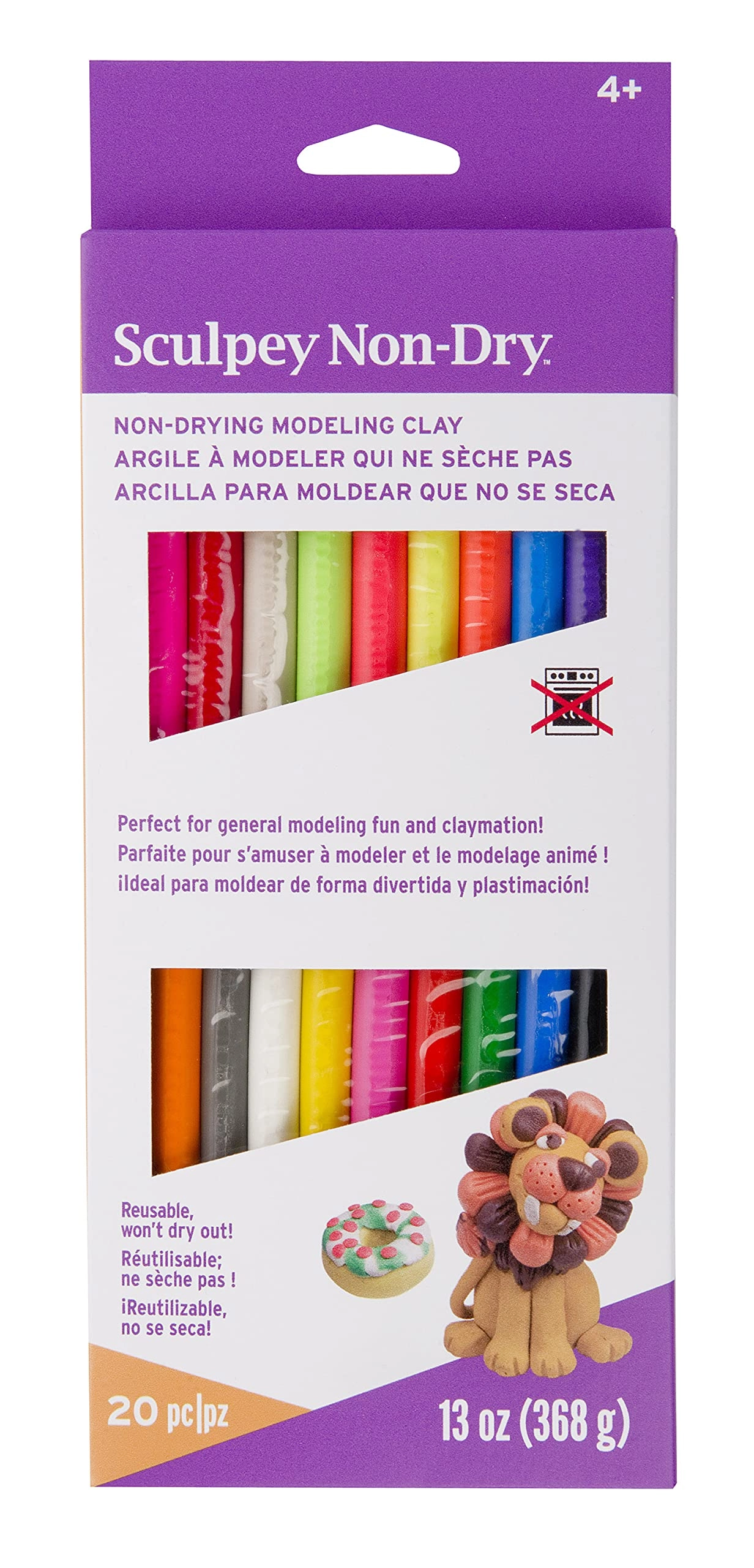Sculpey Non-Dry Modeling Clay - 369g 20pcs.
