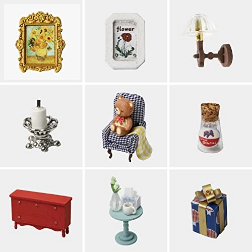 DIY Miniature Dollhouse Kit - Holiday Living Room