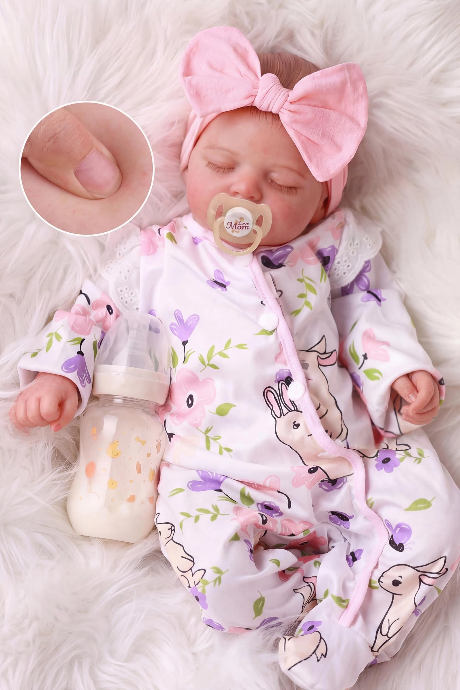 BABESIDE Reborn Baby Doll - 20 Inch Vinyl Sleeping Ages 3+