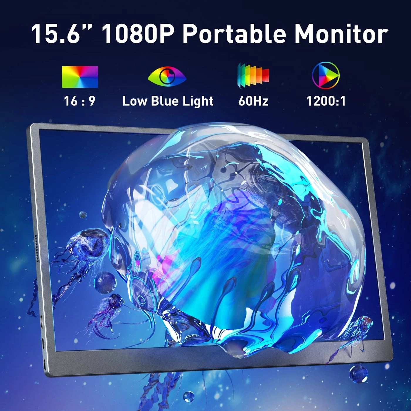 Portable Monitor - 1080P FHD 15.6 Inch
