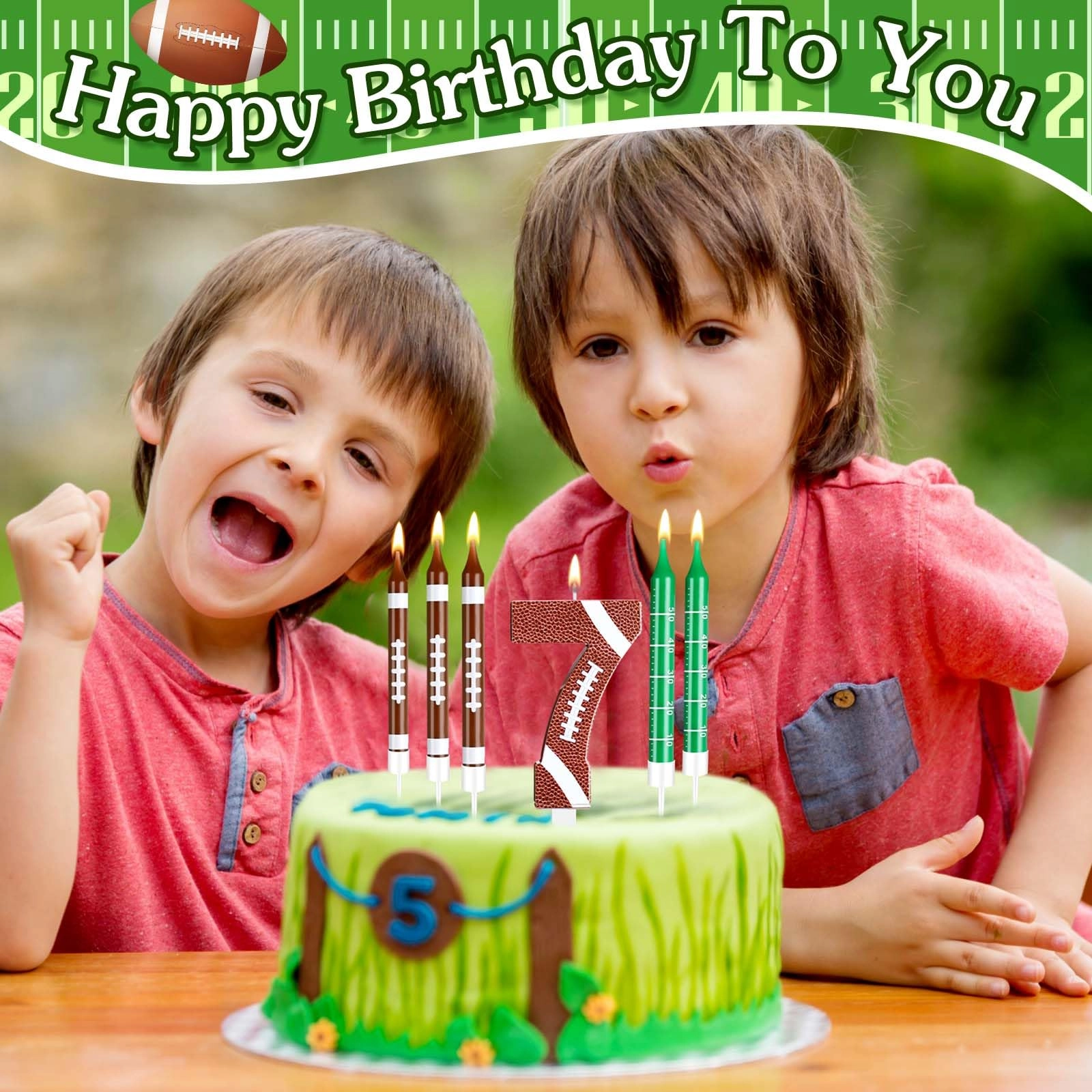 11 PCS Football Birthday Candles