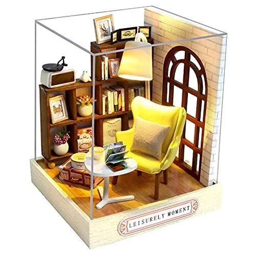 Miniature Wooden Dollhouse Furniture Kit - Creative Room 1:24